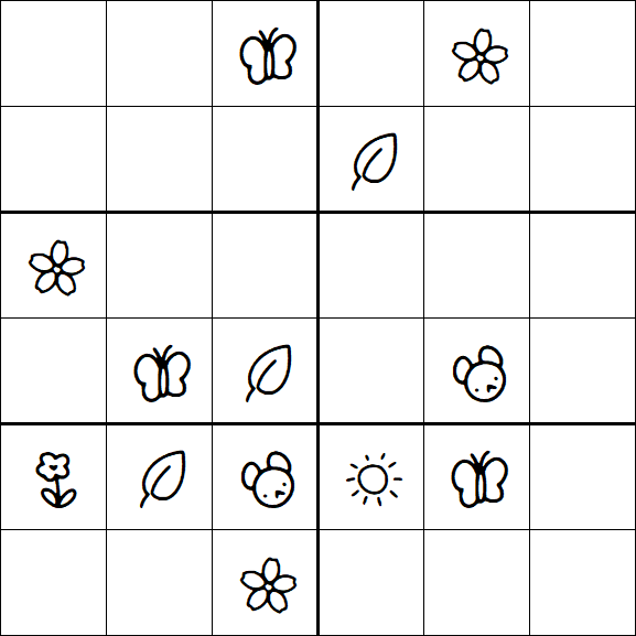 Kids Sudoku 6x6 - Hard
