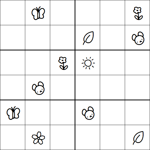 Kids Sudoku 6x6 - Hard