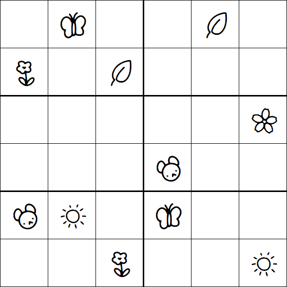 Kids Sudoku 6x6 - Difficile