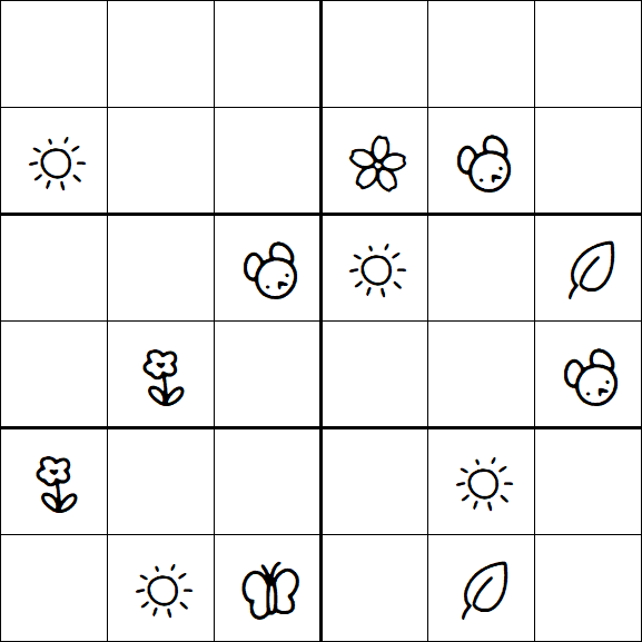 Kids Sudoku 6x6 - Hard