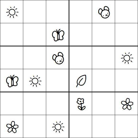 Kids Sudoku 6x6 - Hard