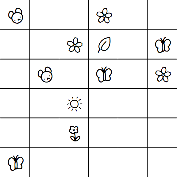 Kids Sudoku 6x6 - Difficile