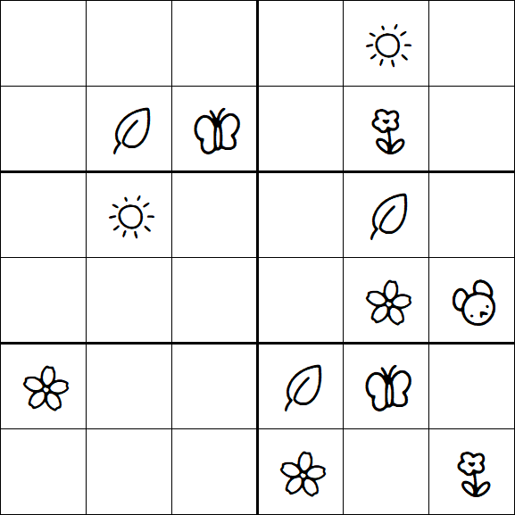 Kids Sudoku 6x6 - Hard