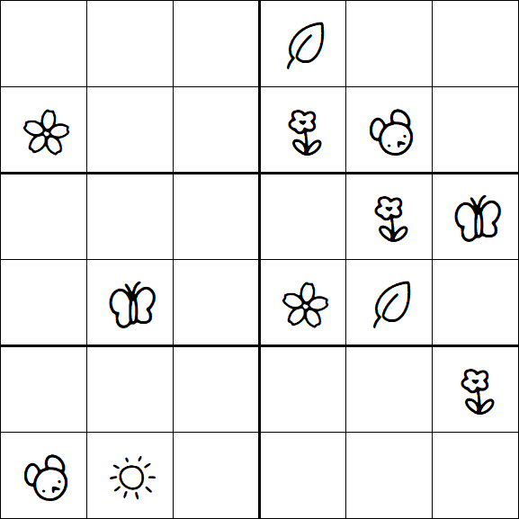 Kids Sudoku 6x6 - Hard