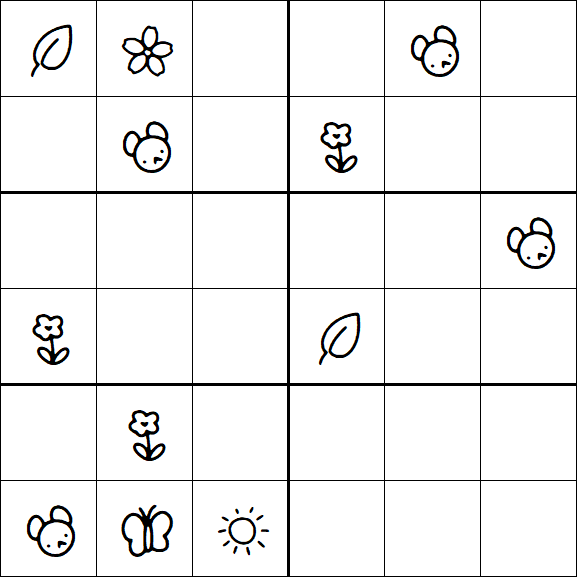 Kids Sudoku 6x6 - Hard
