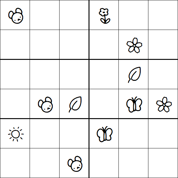Kids Sudoku 6x6 - Hard