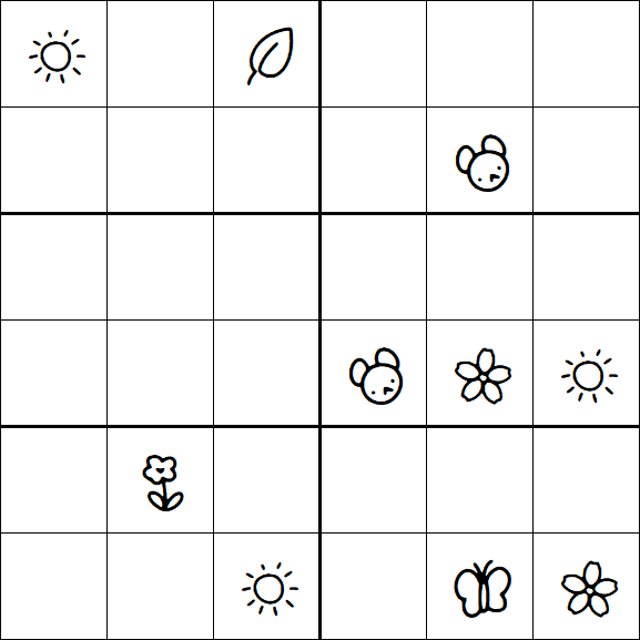 Kids Sudoku 6x6 - Hard