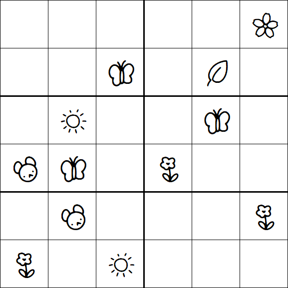 Kids Sudoku 6x6 - Hard