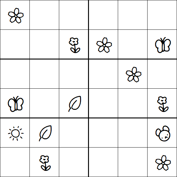 Kids Sudoku 6x6 - Hard