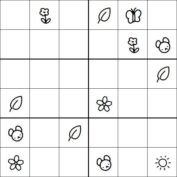 Kids Sudoku 6x6 - Hard