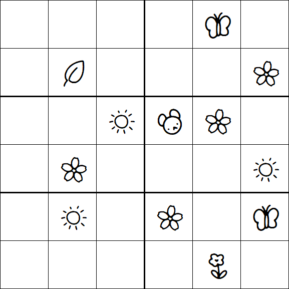 Kids Sudoku 6x6 - Hard