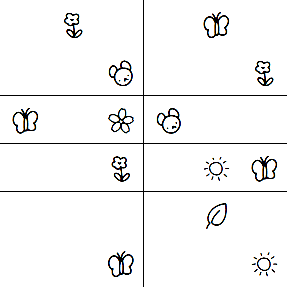 Kids Sudoku 6x6 - Hard