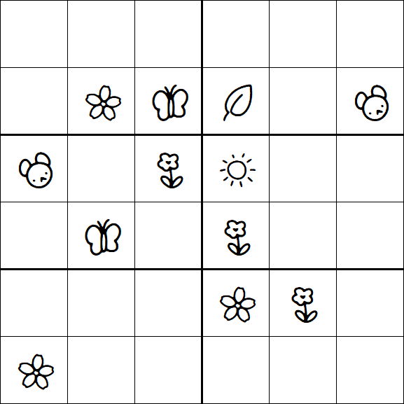 Kids Sudoku 6x6 - Hard