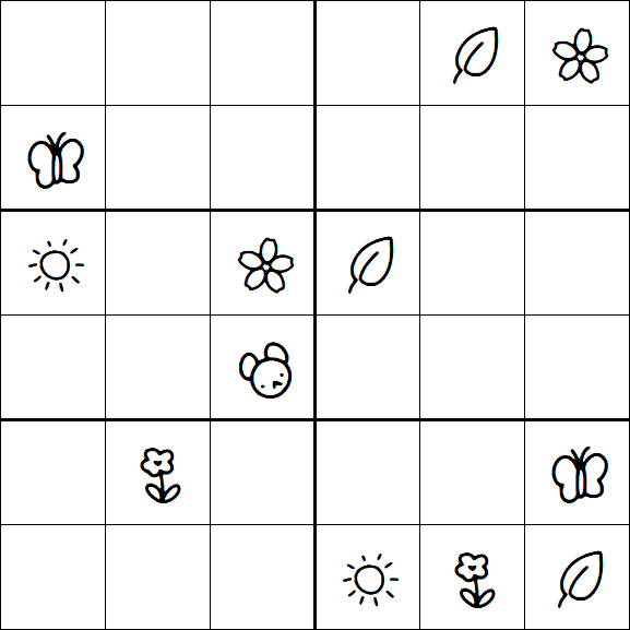 Kids Sudoku 6x6 - Hard