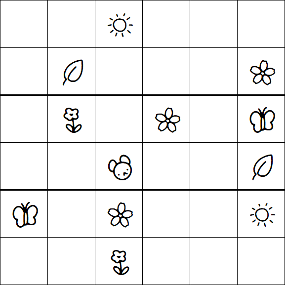 Kids Sudoku 6x6 - Hard