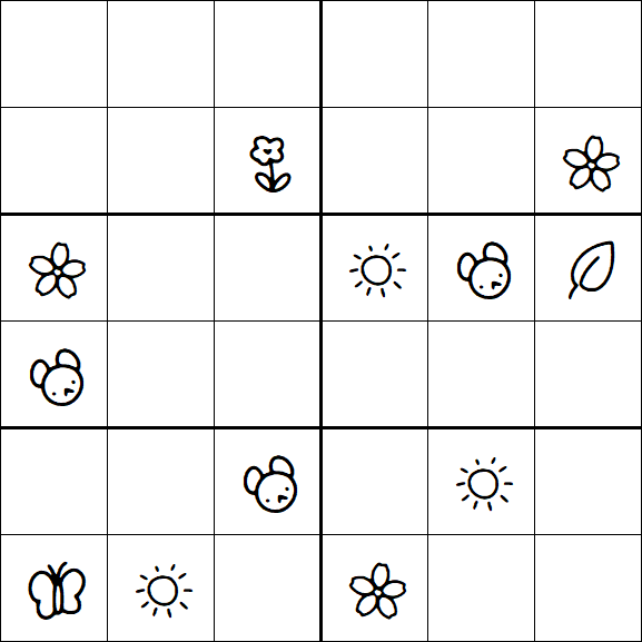 Kids Sudoku 6x6 - Hard