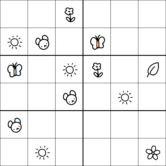 Kids Sudoku 6x6 - Hard