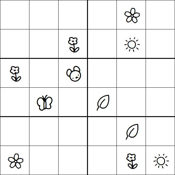 Kids Sudoku 6x6 - Hard