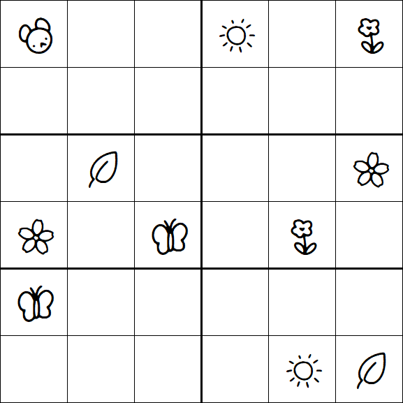 Kids Sudoku 6x6 - Hard