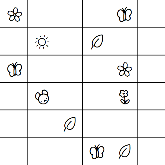 Kids Sudoku 6x6 - Hard