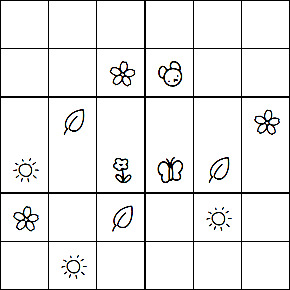 Kids Sudoku 6x6 - Hard