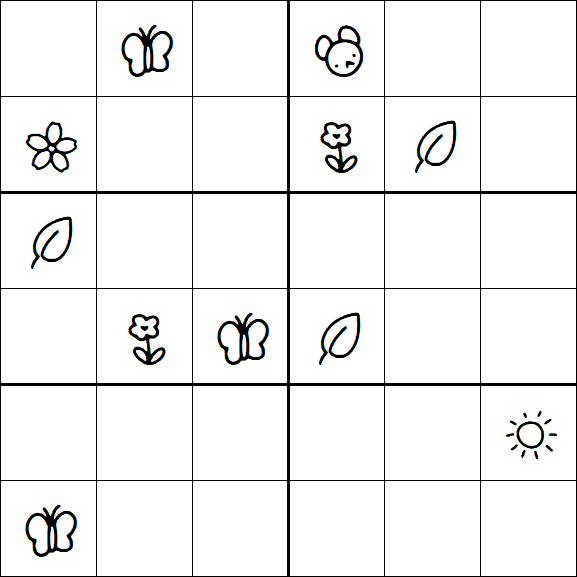 Kids Sudoku 6x6 - Hard