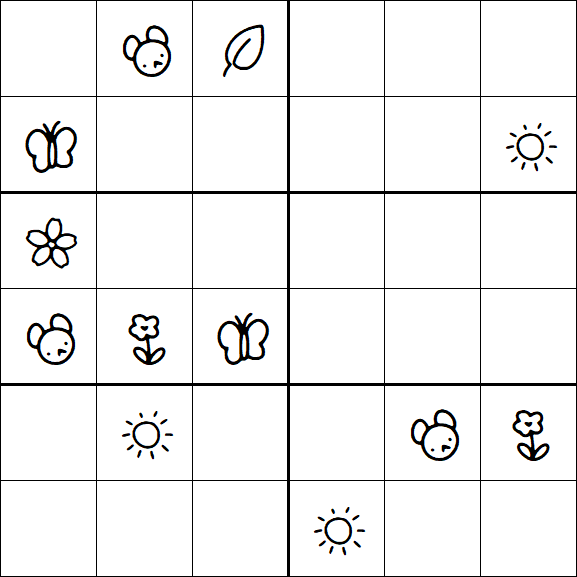 Kids Sudoku 6x6 - Hard