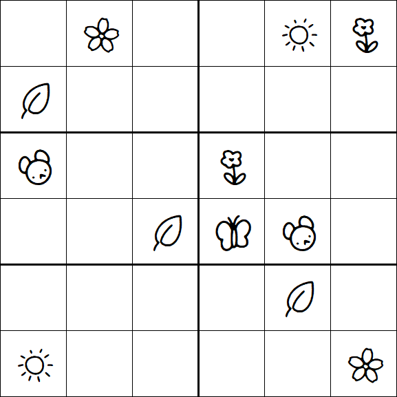 Kids Sudoku 6x6 - Hard