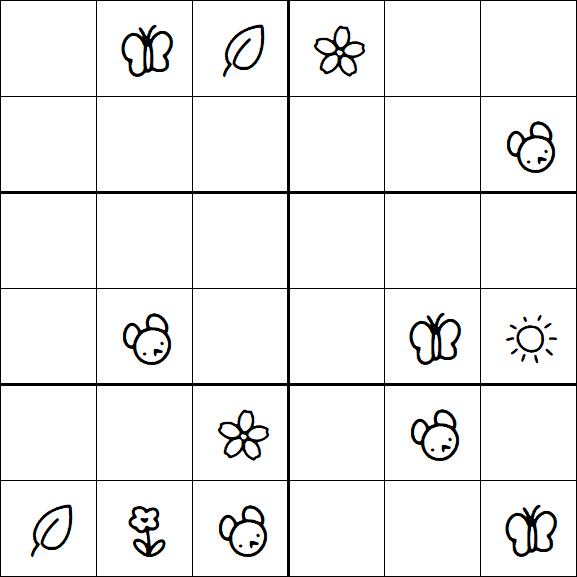 Kids Sudoku 6x6 - Difícil