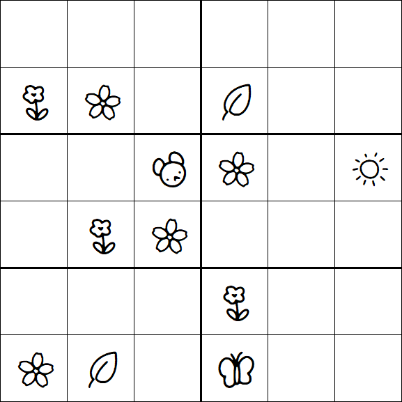 Kids Sudoku 6x6 - Hard