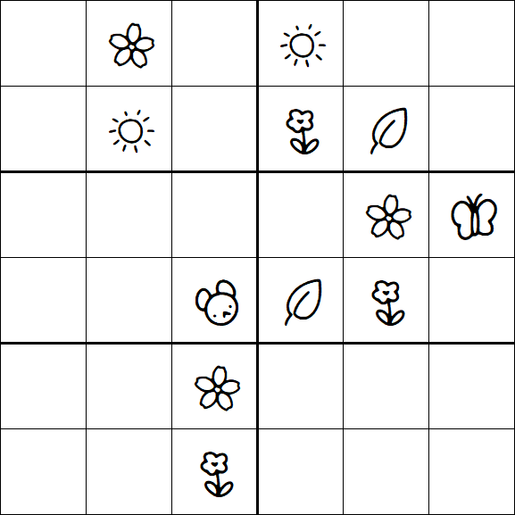 Kids Sudoku 6x6 - Hard