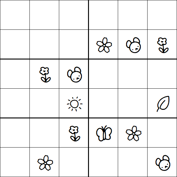Kids Sudoku 6x6 - Difficile
