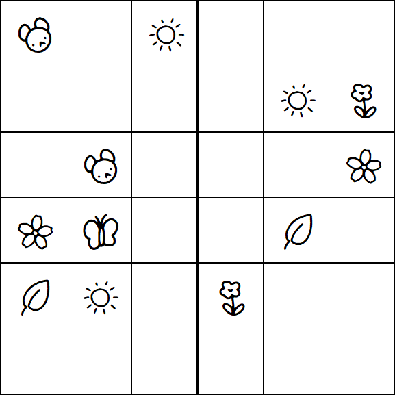 Kids Sudoku 6x6 - Hard