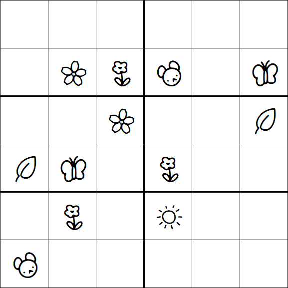 Kids Sudoku 6x6 - Difficile