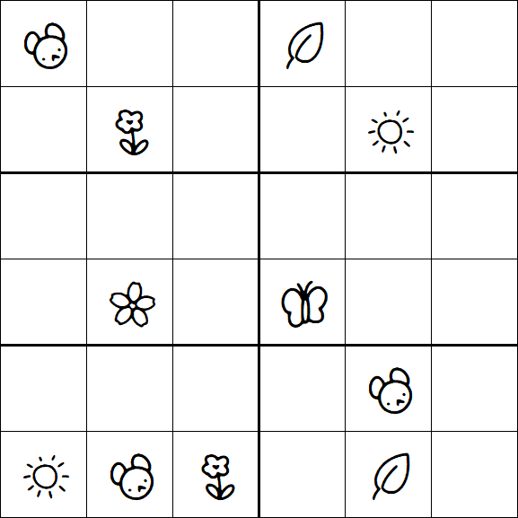 Kids Sudoku 6x6 - Difficile