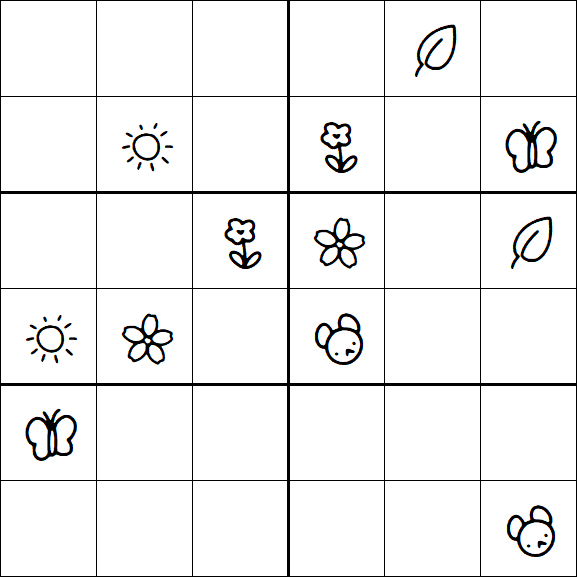Kids Sudoku 6x6 - Difficile