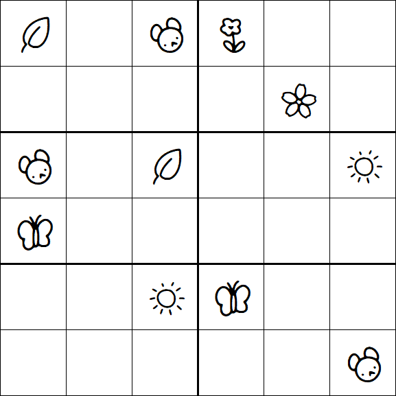 Kids Sudoku 6x6 - Difficile