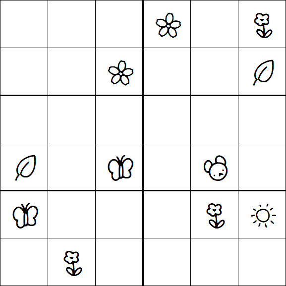 Kids Sudoku 6x6 - Difficile