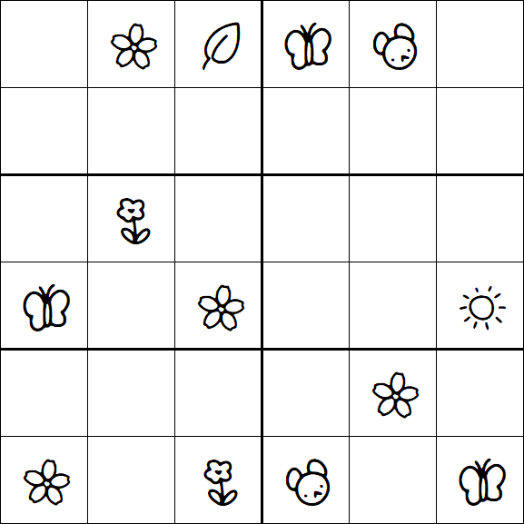 Kids Sudoku 6x6 - Difficile