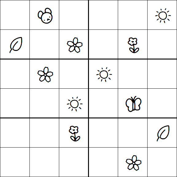 Kids Sudoku 6x6 - Difficile