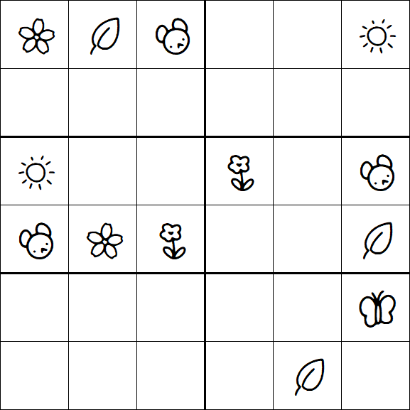 Kids Sudoku 6x6 - Difficile