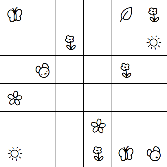 Kids Sudoku 6x6 - Difficile