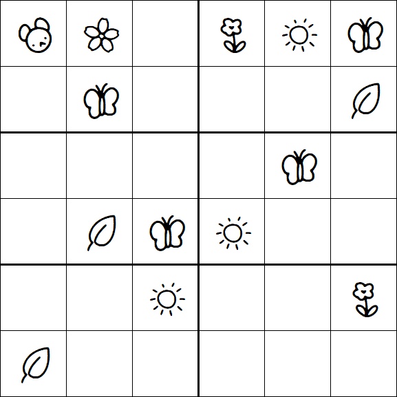 Kids Sudoku 6x6 - Difficile