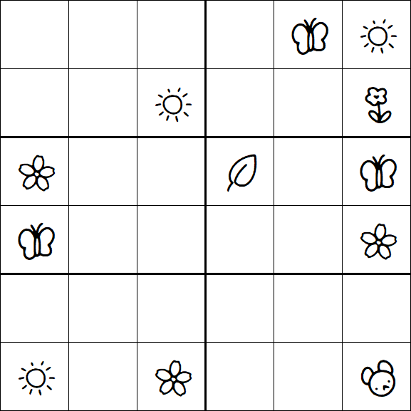 Kids Sudoku 6x6 - Difficile