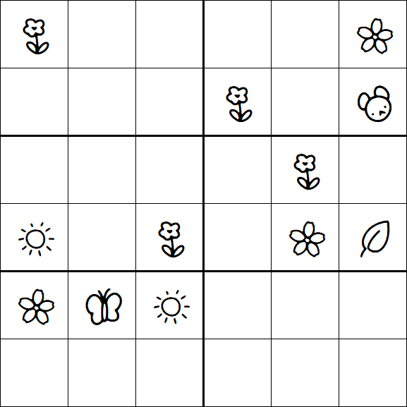Kids Sudoku 6x6 - Difficile