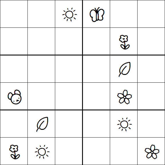 Kids Sudoku 6x6 - Difficile