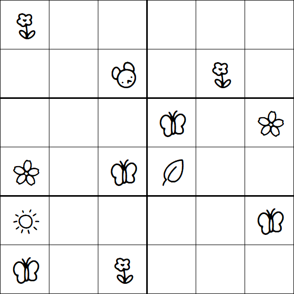 Kids Sudoku 6x6 - Difficile