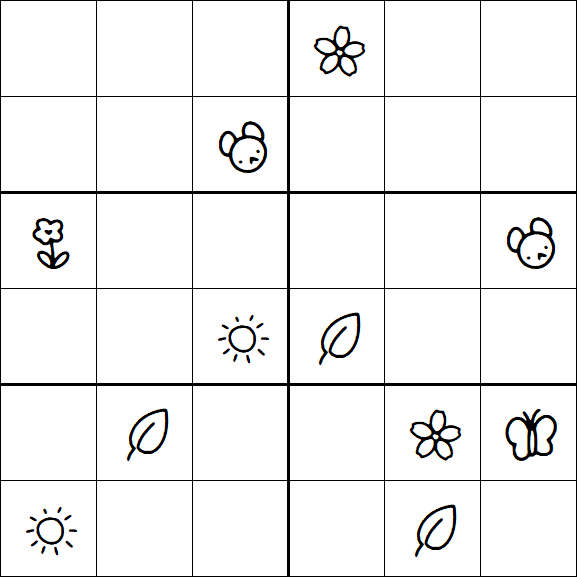 Kids Sudoku 6x6 - Difficile