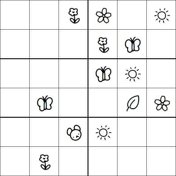 Kids Sudoku 6x6 - Difficile
