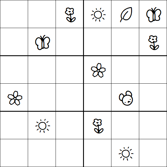 Kids Sudoku 6x6 - Difficile
